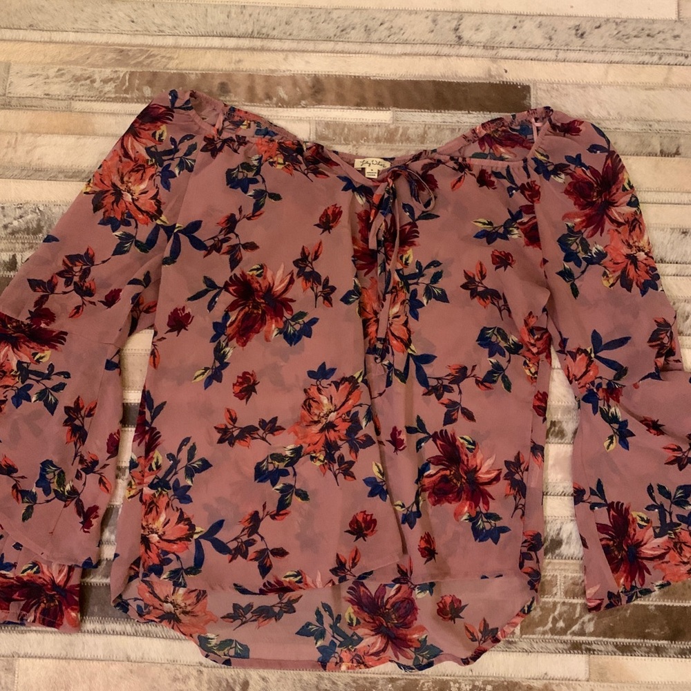 Off the shoulder floral blouse